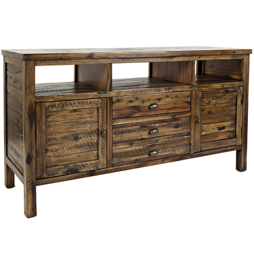 Artisan's Craft 60" TV Stand Media Console in Distressed Dakota Oak